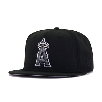 Los Angeles Angels Black Metallic New Era 59Fifty Fitted