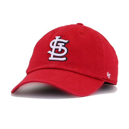 St Louis Cardinals Scarlet 47 Brand Clean Up Dad Hat
