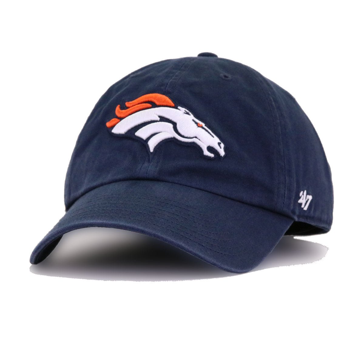 Denver Broncos Navy 47 Brand Clean Up Dad Hat