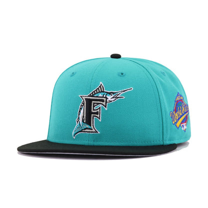 Florida Marlins Teal Black 1997 World Series Cooperstown New Era 59Fifty Fitted