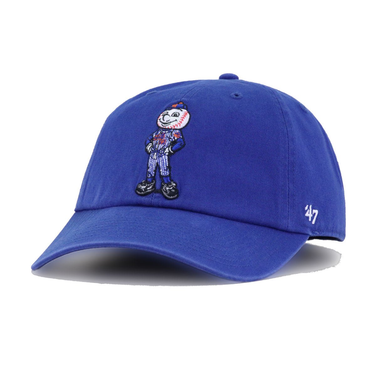 New York Mets Light Royal Blue Mr Met 47 Brand Clean Up Dad Hat