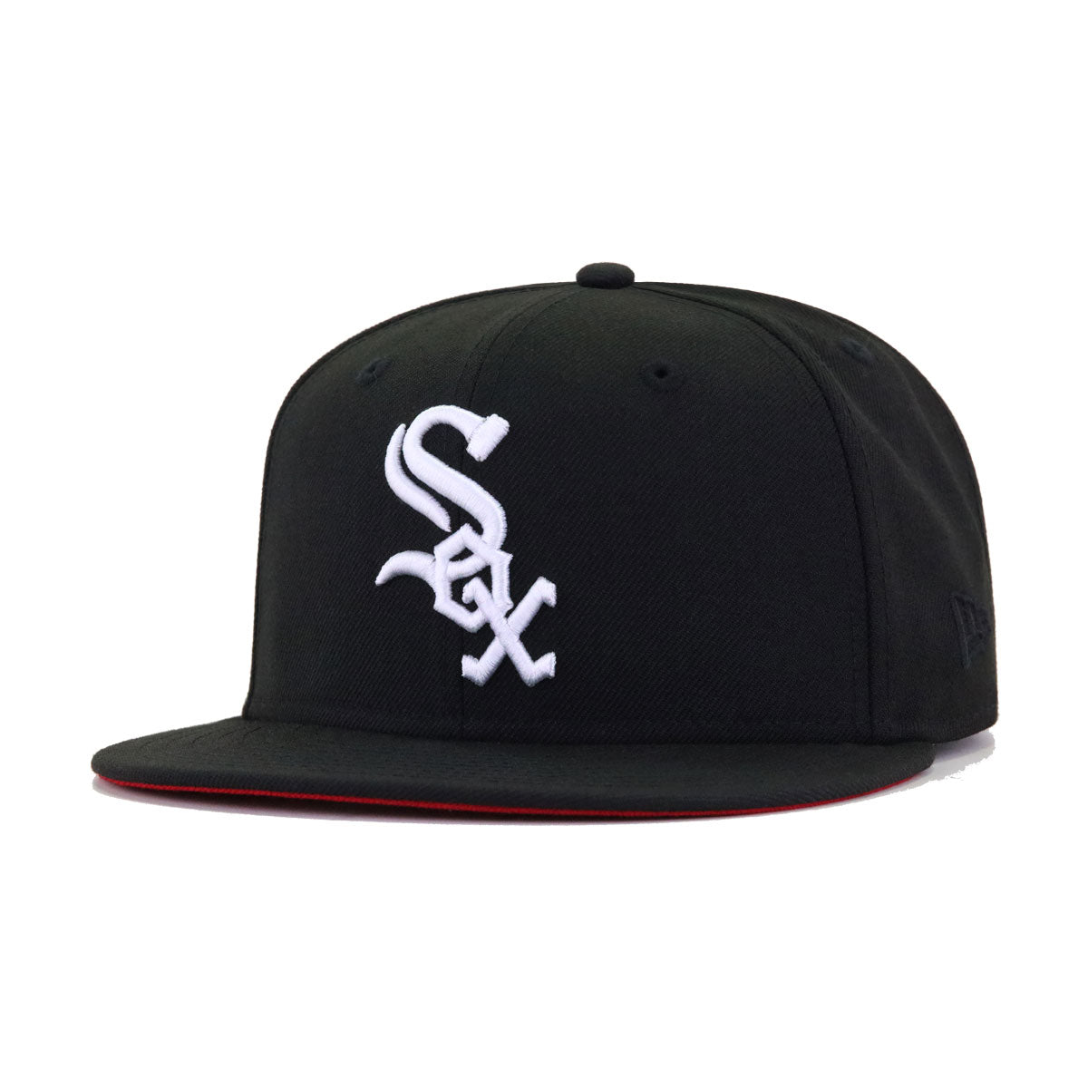 Chicago White Sox Black Red Bottom New Era 59Fifty Fitted