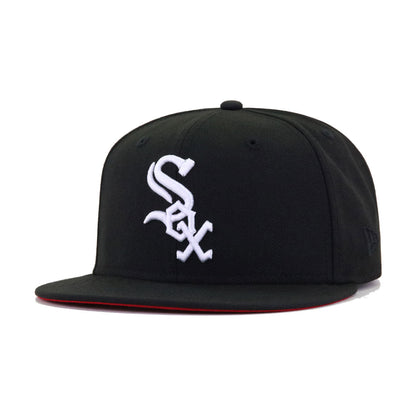 Chicago White Sox Black Red Bottom New Era 59Fifty Fitted