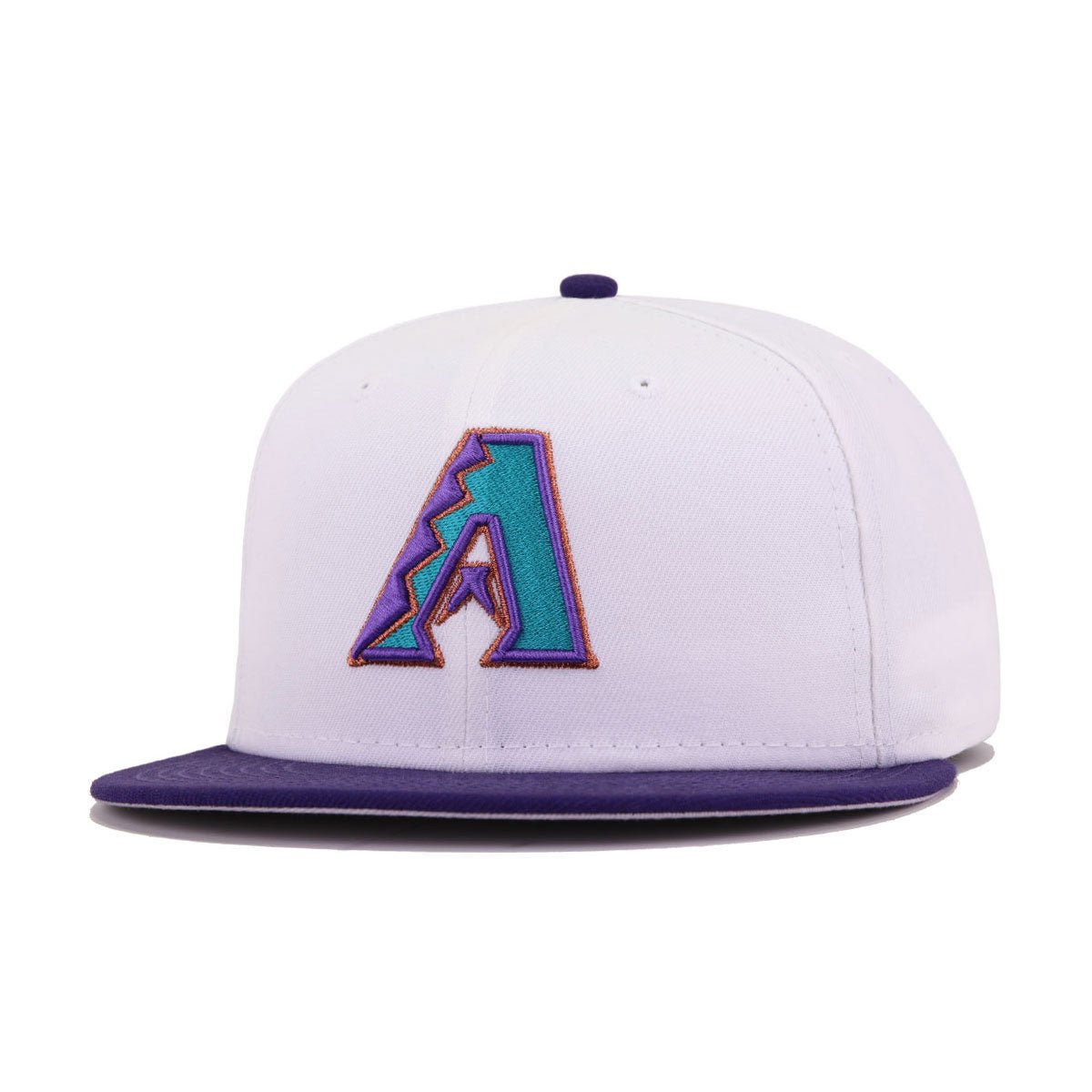 Arizona Diamondbacks White Purple Cooperstown AC New Era 59Fifty Fitted
