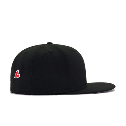 Los Angeles Dodgers Black Flawless Heartbacker New Era 59Fifty Fitted