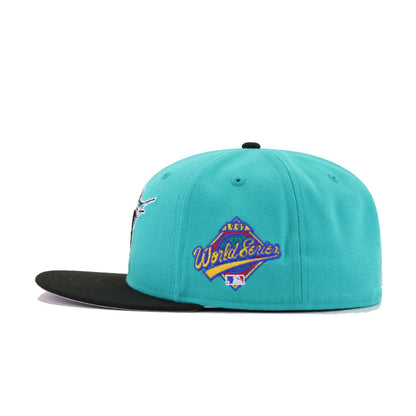 Florida Marlins Teal Black 1997 World Series Cooperstown New Era 59Fifty Fitted
