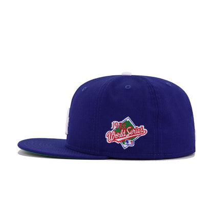 Los Angeles Dodgers Dark Royal Blue 1988 World Series Cooperstown Green Bottom New Era 59Fifty Fitted