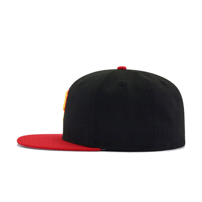 Pittsburgh Pirates Black Scarlet Cooperstown AC New Era 59Fifty Fitted