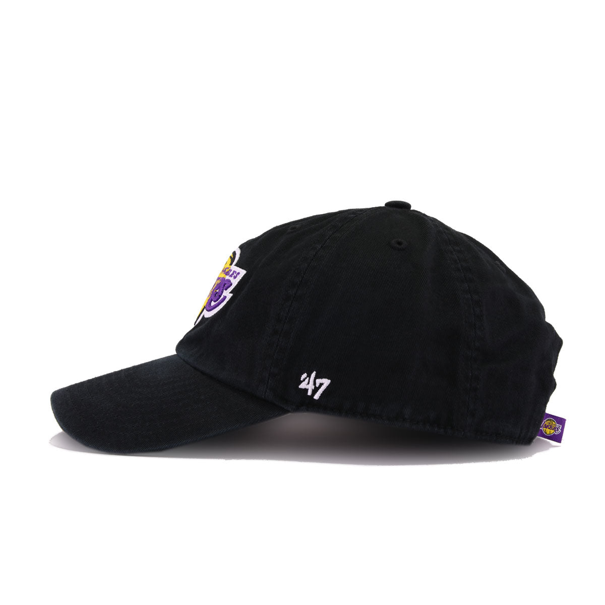 Los Angeles Lakers Black 47 Brand Clean Up Dad Hat