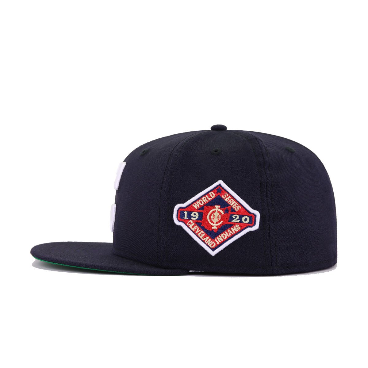 Cleveland Indians Navy 1920 World Series Cooperstown Green Bottom New Era 59Fifty Fitted