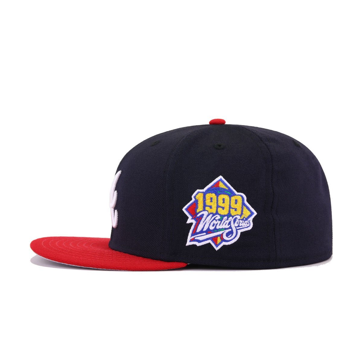 Atlanta Braves Navy Scarlet 1999 World Series Cooperstown New Era 59Fifty Fitted