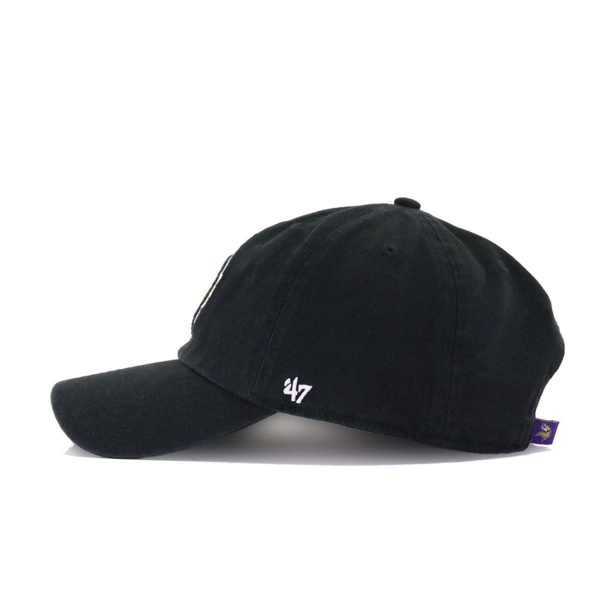 Minnesota Vikings Black 47 Brand Clean Up Dad Hat