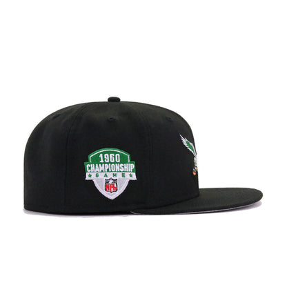 Philadelphia Eagles Black 1960 Championship New Era 59Fifty Fitted