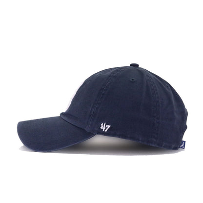 Atlanta Braves Navy 47 Brand Clean Up Dad Hat