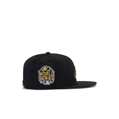 KIDS Atlanta Braves Black Metallic Gold 2021 World Series New Era K9Fifty Snapback