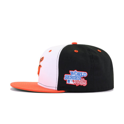 Baltimore Orioles White Black Orange 1983 World Series Cooperstown Green Bottom New Era 59Fifty Fitted