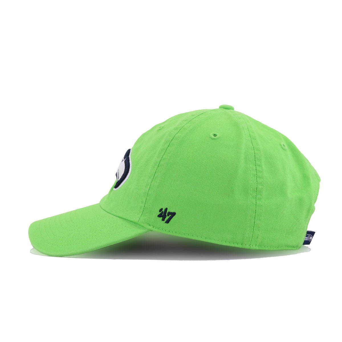 Seattle Seahawks Neon Green 47 Brand Clean Up Dad Hat