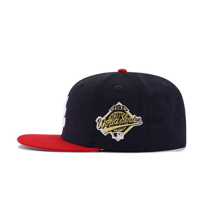 Atlanta Braves Navy Scarlet 1995 World Series Cooperstown New Era 59Fifty Fitted