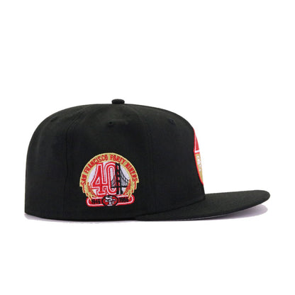 San Francisco 49ers Black 40th Anniversary New Era 59Fifty Fitted