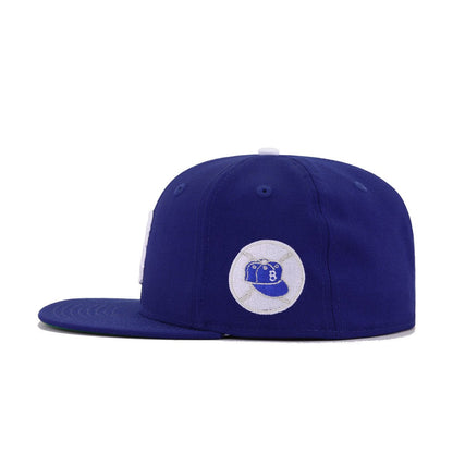 Brooklyn Dodgers Dark Royal Blue 1955 World Series Cooperstown Green Bottom New Era 59Fifty Fitted
