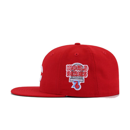 Cincinnati Reds Scarlet 1976 World Series Cooperstown Green Bottom New Era 59Fifty Fitted