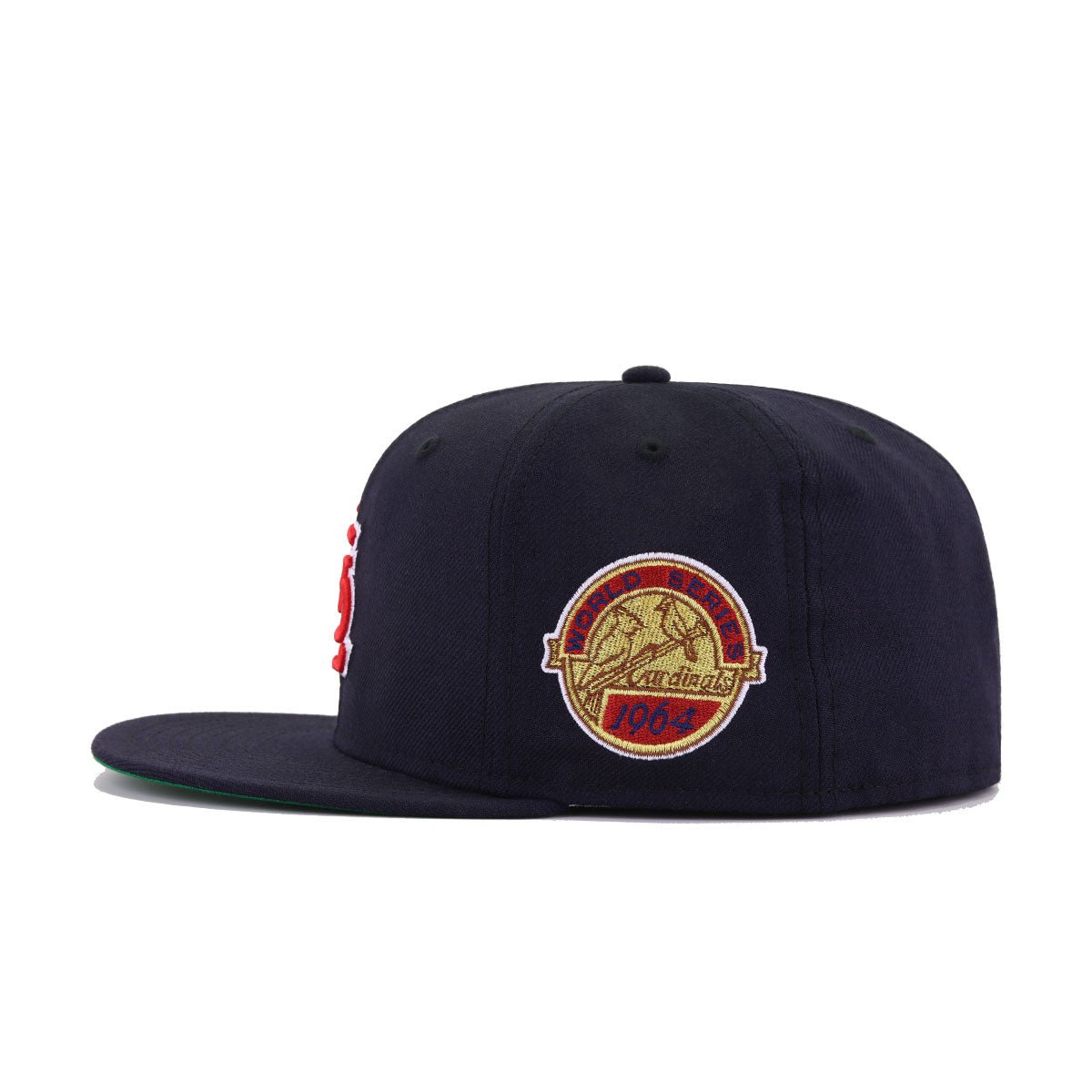St Louis Cardinals Navy 1964 World Series Cooperstown Green Bottom New Era 59Fifty Fitted
