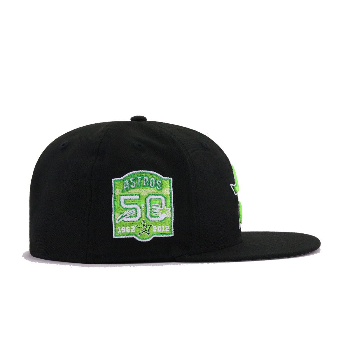 Houston Astros Black Neon Green 50th Anniversary New Era 59Fifty Fitted