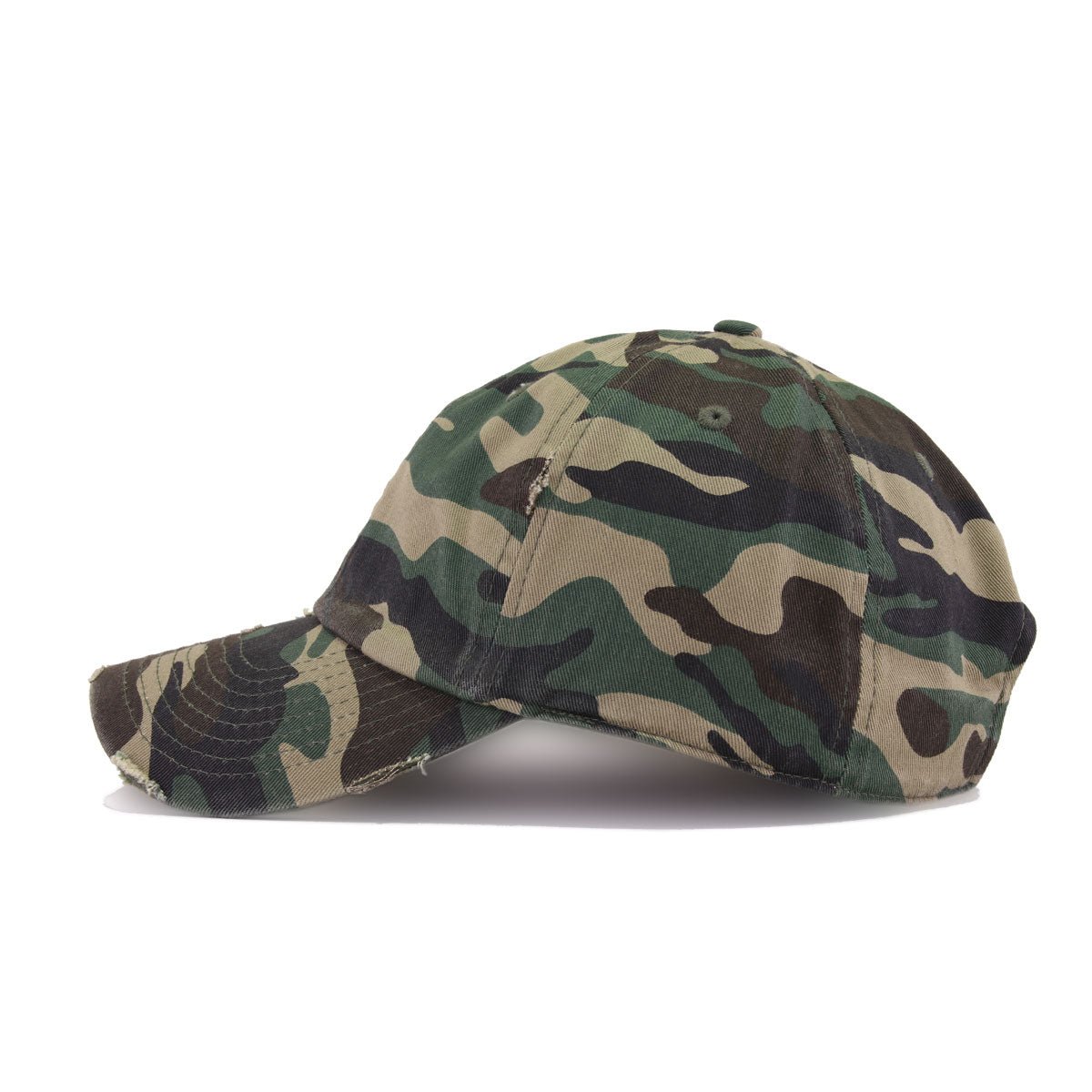 Distressed Camouflage KBEthos Vintage Dad Hat