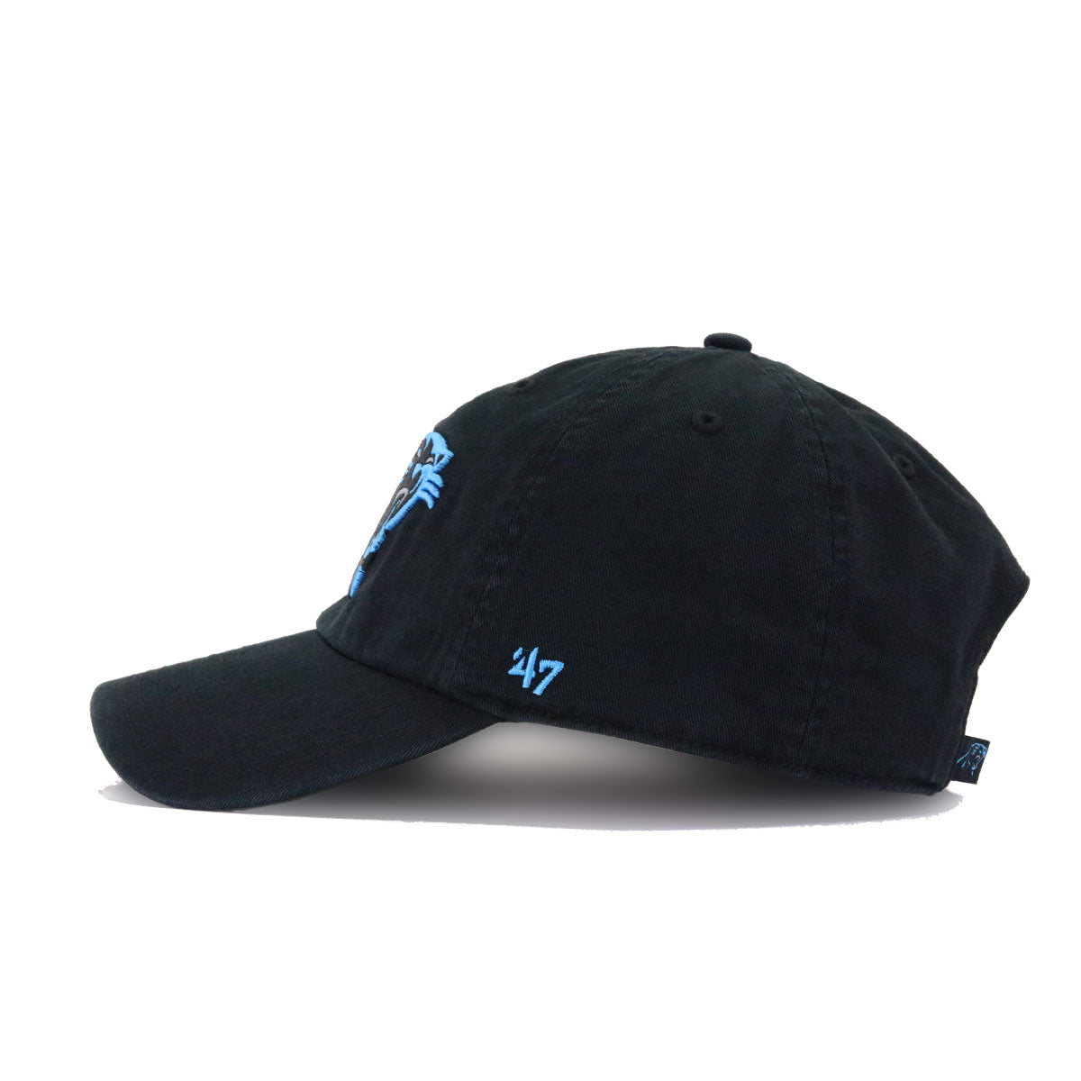 Carolina Panthers Black 47 Brand Clean Up Dad Hat