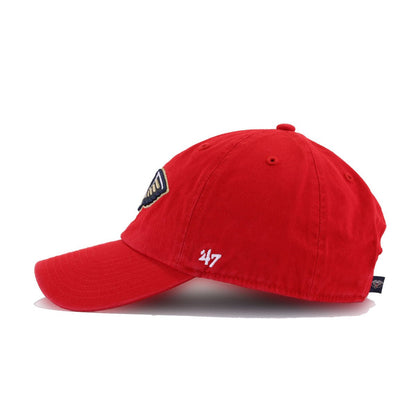 New Orleans Pelicans Scarlet 47 Brand Clean Up Dad Hat