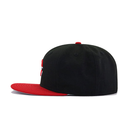 Cincinnati Reds Black Scarlet Cooperstown AC New Era 59Fifty Fitted