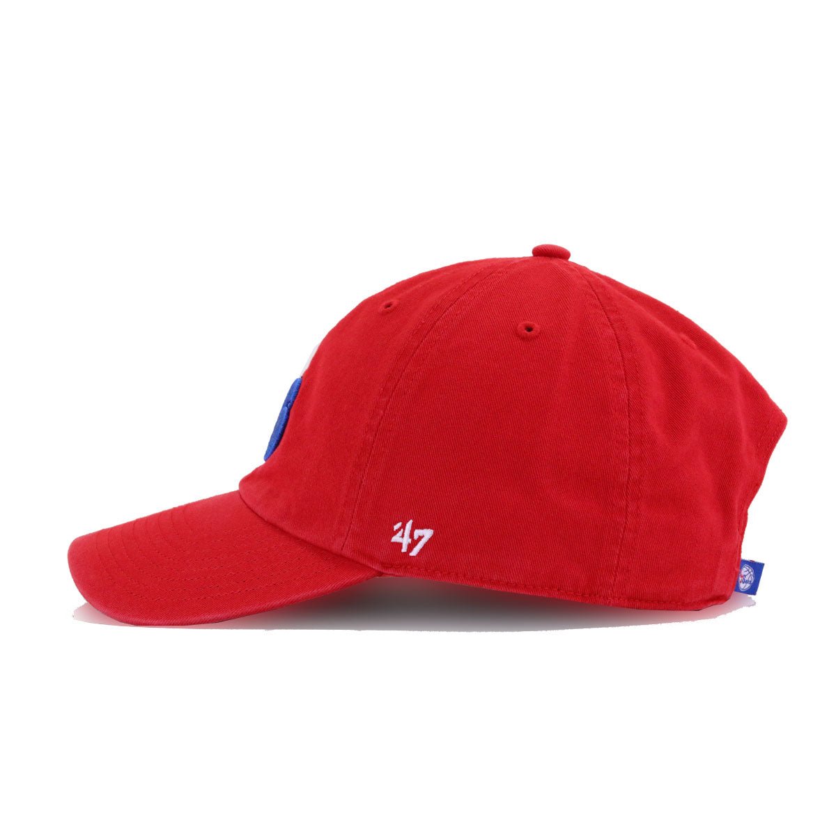 Philadelphia 76ers Front Door Red 47 Brand Clean Up Dad Hat