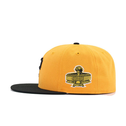 Pittsburgh Pirates R Gold Black 1971 World Series Cooperstown Green Bottom New Era 59Fifty Fitted