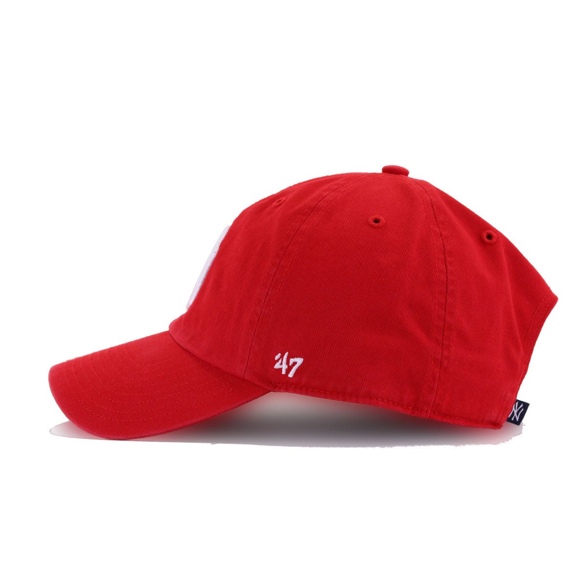 New York Yankees Scarlet 47 Brand Clean Up Dad Hat