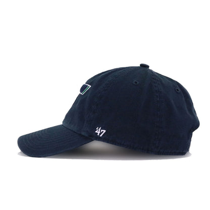 Utah Jazz Navy 47 Brand Clean Up Dad Hat