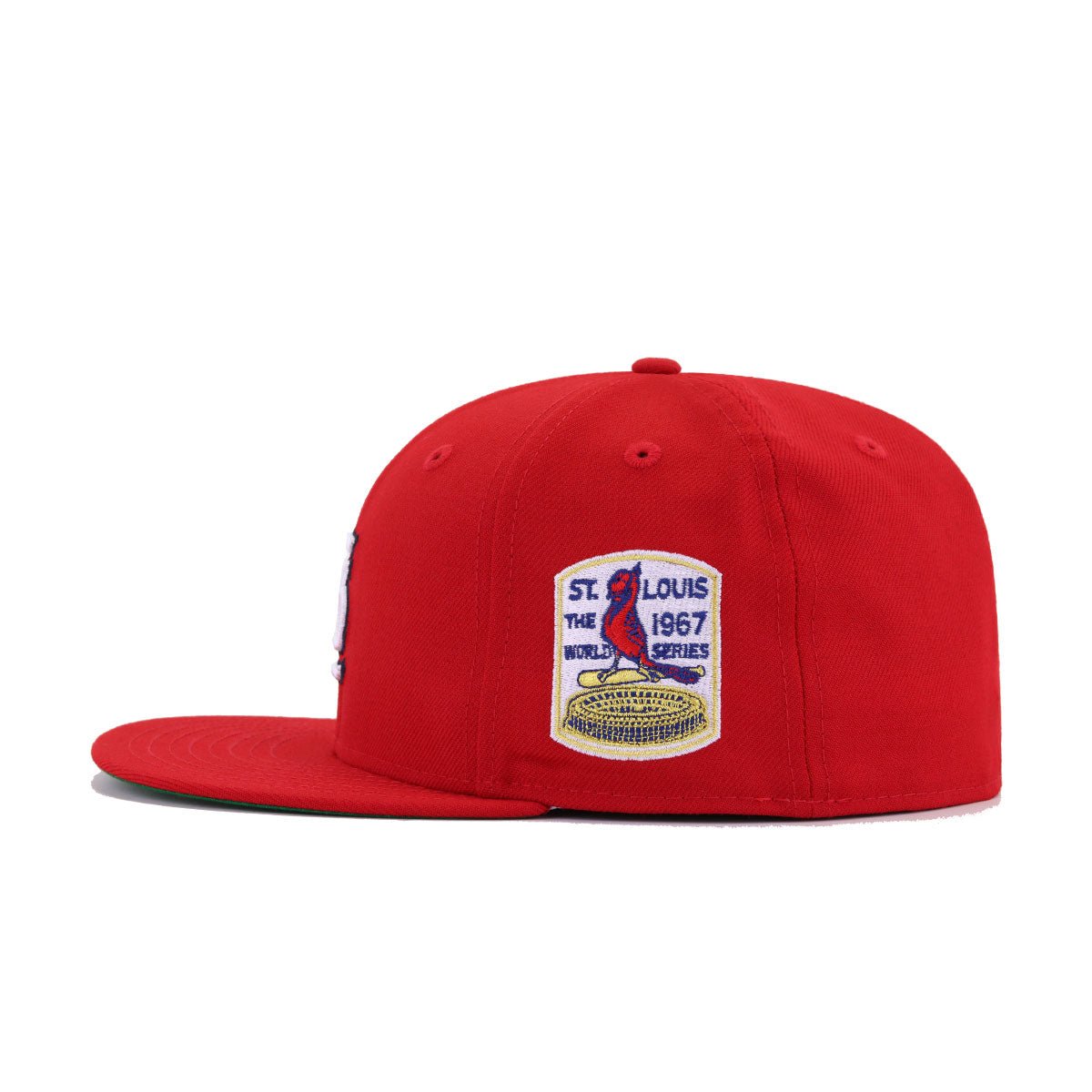 St Louis Cardinals Scarlet 1967 World Series Cooperstown Green Bottom New Era 59Fifty Fitted
