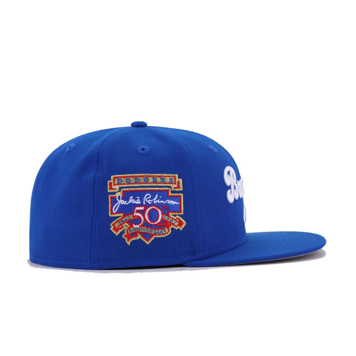 Brooklyn Dodgers Blue Azure Jackie Robinson 50th Anniversary New Era 59Fifty Fitted