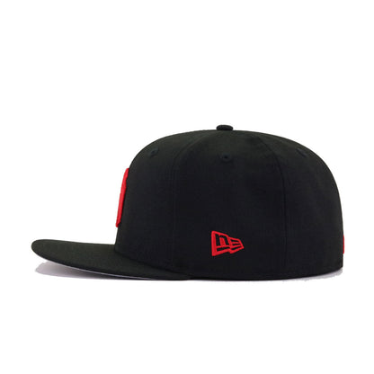 New York Yankees Black Radiant Red Logo New Era 59Fifty Fitted