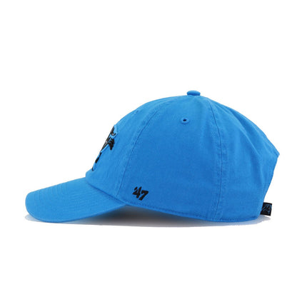 Carolina Panthers Sunwash Blue 47 Brand Clean Up Dad Hat