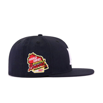 Milwaukee Braves Navy 1957 World Series New Era 59Fifty Fitted