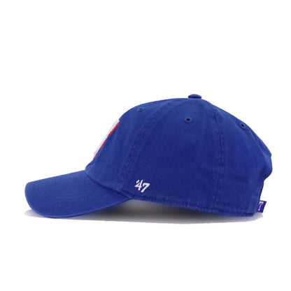 Texas Rangers Dark Royal Blue 47 Brand Clean Up Dad Hat