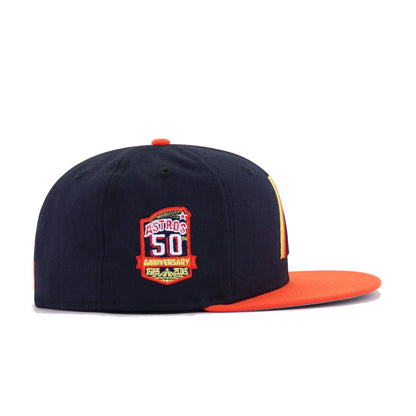 Houston Astros Navy Orange 50th Anniversary New Era 59Fifty Fitted