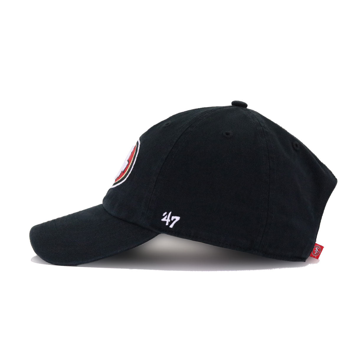 San Francisco 49ers Black 47 Brand Clean Up Dad Hat