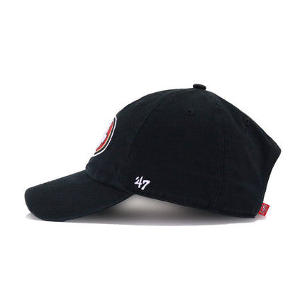 San Francisco 49ers Black 47 Brand Clean Up Dad Hat