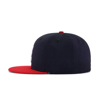 Atlanta Braves Navy Scarlet Cooperstown AC New Era 59Fifty Fitted
