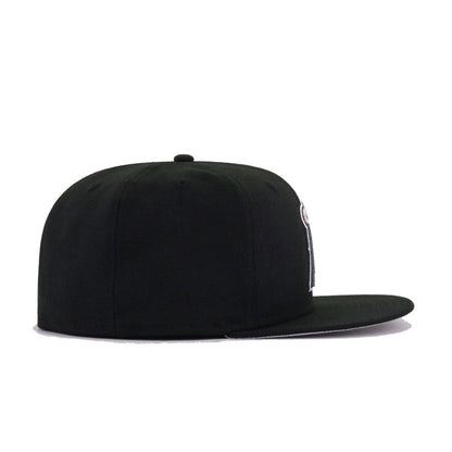 Los Angeles Angels Black Metallic New Era 59Fifty Fitted