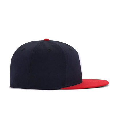 Cleveland Indians Navy Scarlet 1920 World Series Cooperstown Green Bottom New Era 59Fifty Fitted