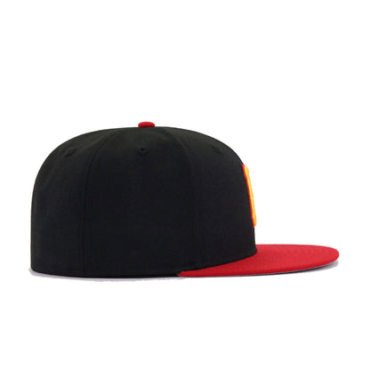Pittsburgh Pirates Black Scarlet Cooperstown AC New Era 59Fifty Fitted