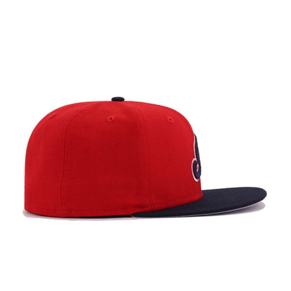 Cleveland Indians Scarlet Navy 2002 New Era 59Fifty Fitted