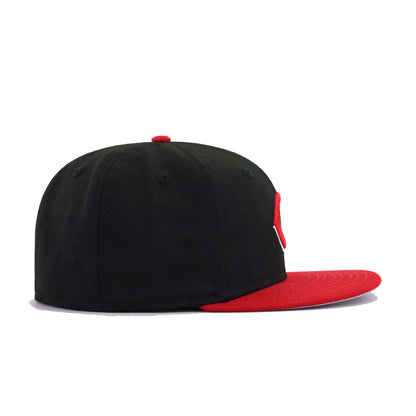Cincinnati Reds Black Scarlet Cooperstown AC New Era 59Fifty Fitted